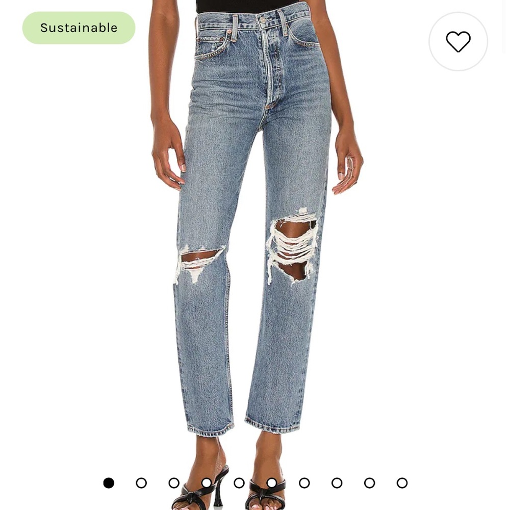 Agolde 90s Pinch Waist HR Straight Distressed Jean